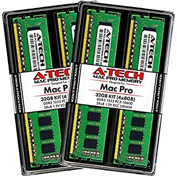 【中古】【輸入品・未使用】A-Tech 32GB キット (4x8GB) ECC UDIMM メモリ Mac Pro Mid 2010 & Mid 2012 (MacPro5,1) | DDR3 1333MHz ECC アンバッファード DIMM PC3-10600｜スカイマーケットプラス