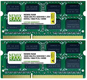 【中古】【輸入品・未使用】32GB (2x16GB) DDR3-1866MHz PC3-14900 2Rx8 SODIMM Laptop Memory｜スカイマーケットプラス 58,928円