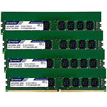 【中古】【インポート品・未当て嵌める】Timetec Hynix 集積回路 64GB 一揃いの道具 (4x16GB) DDR4 2400MHz パソコン4-19200 緩衝装置なし ECC 1.2V CL17 2Rx8 デュアル位置づける 288いの一番 UDIMM サーヴァーおぼえ書き
