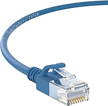 【中古】【輸入品・未使用】InstallerParts イーサネットケーブル CAT6A スリムケーブル UTPブーテッド 15フィート (50パック) ブルー プロフェッショナルシリーズ 10ギガビ