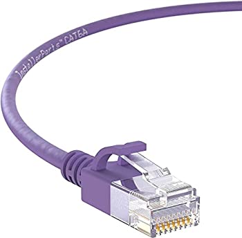 【中古】【インポート品・未当て嵌める】InstallerParts イーサネットケーブル CAT6A か細い有線テレビ UTP ブーテッド 5フート (100本容器に並べる) - パープル - 専門的続きもの