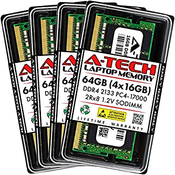 【中古】【輸入品・未使用】A-Tech 64GB (4x16GB) DDR4 2133MHz SODIMM PC4-17000 2Rx8 Non-ECC CL15 1.2V 260-Pin SO-DIMM ノートパソコン ノートブック コンピューター RA|スカイマーケットプラス