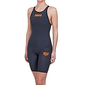 【中古】【インポート品・未当て嵌める】Arena Carbon ProフルボディLadies Swim Suit ( Open Back ) 薄墨色