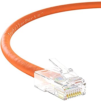 【中古】【インポート品・未当て嵌める】InstallerParts イーサネットケーブル CAT6有線テレビ UTP ブーツなし 20フート オレンジ色 専門的続きもの 10ギガビット/秒 サイバー空間ワ