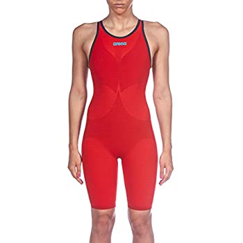 【中古】【インポート品・未当てはめる】Arena Powerskin Carbon Air? レディース 公々然たるうしろ側 一ころ水泳着 28 赤いこと