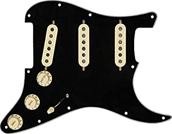 【中古】【輸入品・未使用】Fender ギターパーツ Pre-Wired Strat Pickguard, Custom Shop Custom '69 SSS, Black 11 Hole PG