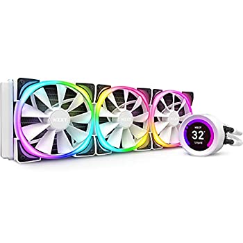 【中古】【インポート品・未当て嵌める】NZXT KRAKEN Z73 白いこと 飾り気の無い水冷中央処理装置冷房装置 液晶管する積み上げる RGB相応う 360粍 RL-KRZ73-RW FN1627