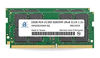 【中古】【輸入品・未使用】Adamanta 64GB (2x32GB) ゲーミングノートパソコンメモリアップグレード DDR4 2666MHz PC4-21300 SODIMM 2Rx8 CL19 1.2v ノートブック DRAM RAM｜スカイマーケットプラス