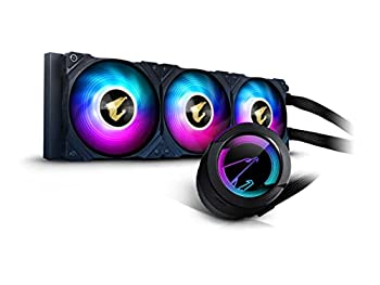 【中古】【インポート品・未当て嵌める】AORUS WATERFORCE 360 AIO 流動体中央処理装置冷房装置 360粍放射体 3x120粍低響動めきARGB気違い付き添い人 回転させる能力のあるなARGB点火装置ダイアログボックスひな形 Intel LGA