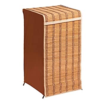 【中古】【インポート品・未当て嵌める】(Tall Bamboo Wicker Weave Hamper, 35.56x2.8574999999999999x74.930000000000007 糎) - Honey-can-do Hmp-01619 Tall Wicker Weave Hamper, バリウム
