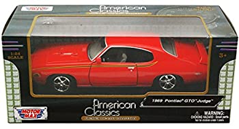【中古】【輸入品・未使用】ポンティアック GTO Judge、オレンジ 1969年モデルカー、既製品、Motormax 1:24｜スカイマーケットプラス
