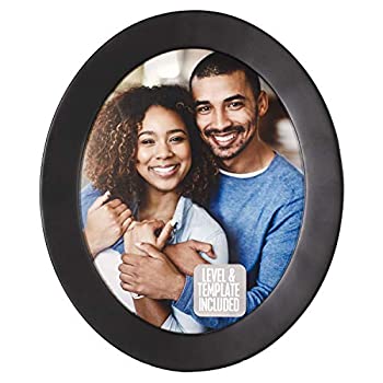 【中古】【輸入品・未使用】Malden International Designs Classic Oval Black Wood Picture Frame, 8x10, New