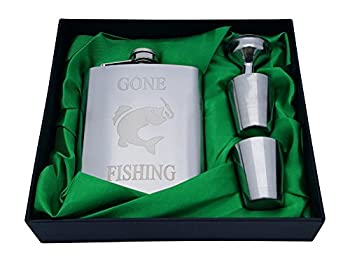 【中古】【インポート品・未当て嵌める】Gone Fishing Flask Gift Set スポーツ・アウトドア-その他