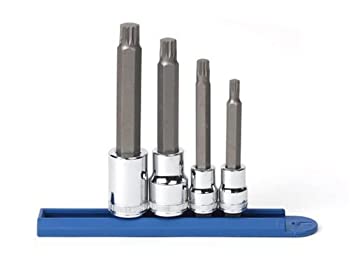 【中古】【輸入品・未使用】KD Tools KDT80572 4 Piece 3/8 and 1/2 Inch Drive 12 Point Triple Square Metric Bit Socket Set
