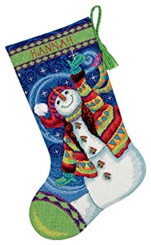 【中古】【輸入品・未使用】Happy Snowman Stocking Needlepoint Kit-16" Long Stitched In Wool & Thread (並行輸入品)｜スカイマーケットプラス