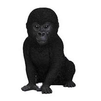 【中古】【輸入品・未使用】hi-lineギフトLtd。Baby Gorilla Garden Statue ブラック 87760