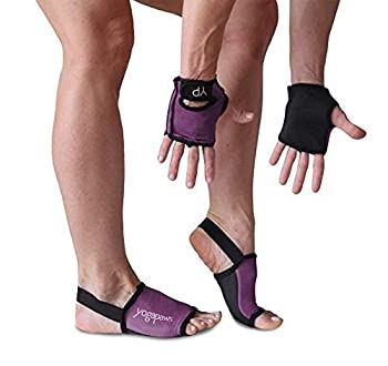 【中古】【輸入品・未使用】YogaPaws パッド入りヨガグローブ＆ヨガソックス?持ち運び可能 携帯用 薄型ヨガマット 女性・男性用
