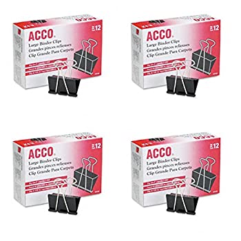 【中古】【輸入品・未使用】ACCO バインダークリップ Mサイズ 4 Boxes｜スカイマーケットプラス 11,159円