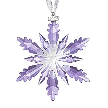 【中古】【輸入品・未使用】Ice Angel クリスマスオーナメント クリスタルスノーフレーク 年間冬星ペンダント パープル