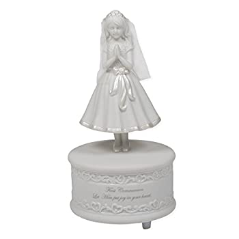 【中古】【インポート品・未当て嵌める】7.5?\" Girl Musical Communion Figurine"
