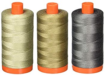 【中古】【インポート品・未当て嵌める】Aurifil 50WT - 固形体 - マココットン糸 - 各1422yd 2324+2370+5004 その他-キッチン用品・食器・調理器具