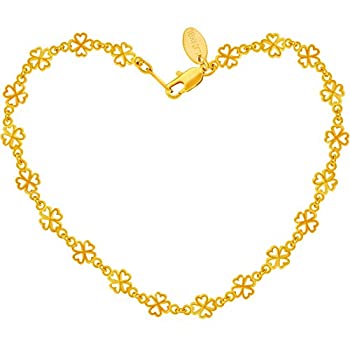 【中古】【輸入品・未使用】LIFETIME JEWELRY 幸運のアンクレット レディース ティーン ガールズ 24K 純金メッキ Medium, Large and Extra Large ゴールド｜スカイマーケットプラス