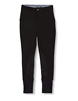 【中古】【輸入品・未使用】(14, Black) - TuffRider Kid's Ribb Knee Patch Breeches