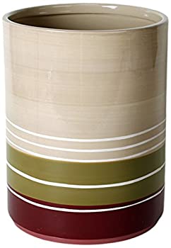 【中古】【輸入品・未使用】Madisonストライプ Wastebasket レッド H0891000250004