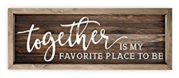 【中古】【インポート品・未当て嵌める】Together is My Favorite Place to Be 飾り気の無いな木製表われ 6x18 白いこと TP618-21