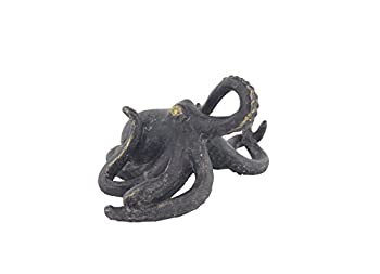【中古】【輸入品・未使用】Resin Statuesアンティークブロンズ仕上げOctopus Statue 12インチ長12?x 5.5?X 7インチゴールドモデル# 38255