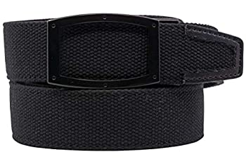 【中古】【インポート品・未当て嵌める】Nexbelt ニュー界面 黒いこと 帆布 とり捨てる ゴルフ胴締めに相応う