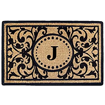 【中古】【輸入品・未使用】高耐久 18×30インチ ココマット ヘリテージ モノグラム J