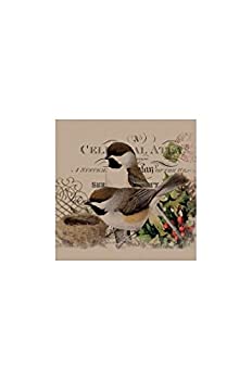 【中古】【インポート品・未当て嵌める】家督スピード競技冬Garden Chickadees Woven壁作物、14.5?by 14.5-inch、自然的 その他-キッチン用品・食器・調理器具