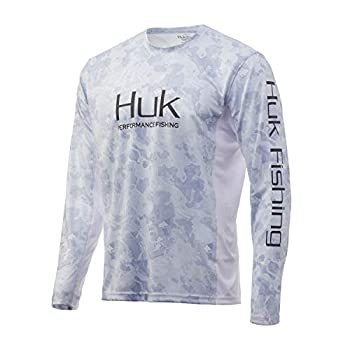 【中古】【輸入品・未使用】Huk メンズ Icon X Camo 長袖シャツ | 長袖 パフォーマンスシャツ UPF30+ 日焼け防止 ケナイ 2XL