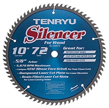 【中古】【インポート品・未当て嵌める】Sl-25572 10 X 72t Silencer Carbide - Wood (For Miter Saw) by Tenryu