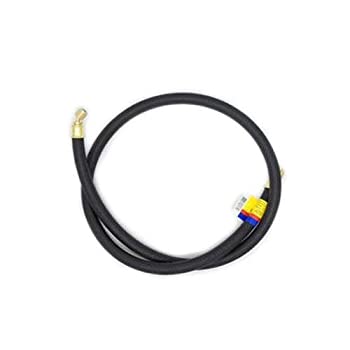 【中古】【輸入品・未使用】Yellow Jacket 15110 Plus II 1/4 Heavy Duty HCA Straight x Angle Charging Hose, 10', Black by Yellow Jacket