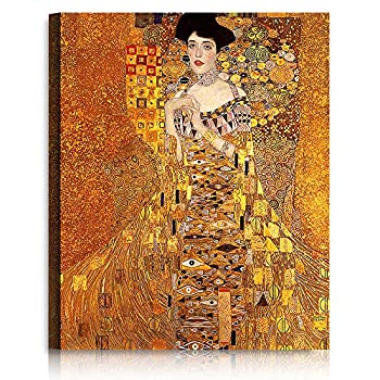 【中古】【輸入品・未使用】A&T ARTWORK The Lady in Gold by Gustav Klimt. The World Classic Art Reproductions, Giclee Canvas Print Wall Art for Home Decor, 30x24\