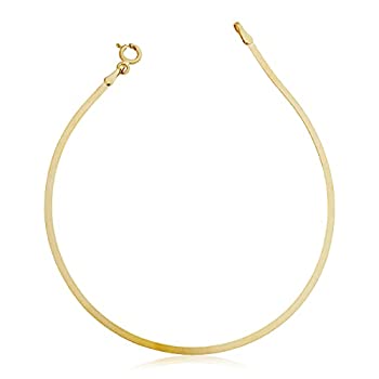 【中古】【輸入品・未使用】10?Kイエローゴールド1.8?MMヘリンボーンブレスレット(7.5インチ)|スカイマーケットプラス