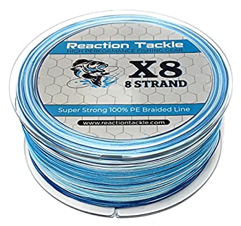 【中古】【輸入品・未使用】Reaction Tackle 編組釣り糸 - 8ストランド ブルー迷彩 200ポンド 1000ヤード
