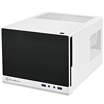 【中古】【輸入品・未使用】SilverStone Technology 超コンパクトミニ-ITX コンピューターケース ソリッドフロントパネル ホワイト&ブラック (SST-SG13WB-Q-USA)