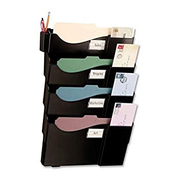 【中古】【インポート品・未当てはめる】Officemate Grande電話交換機ファイリング取り合わせ、水茎の跡/ a4と法律学的大きさ、4衣嚢、黒いこと( 21724?)