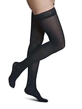 【中古】【輸入品・未使用】Sigvaris 842N Soft Opaque 20-30 mmHg Closed Toe Thigh Highs Color: Black 99, Size: Large Long (LL) by Sigvaris