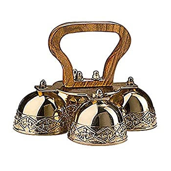 【中古】【インポート品・未当て嵌める】4ベルエンボス金管楽器供物台呼びりん