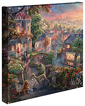 【中古】【インポート品・未当てはめる】Thomas Kinkade わんわん謂われ因縁 帆布 美術館一巡り 14 x 14in