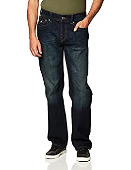 【中古】【輸入品・未使用】True Religion メンズ リッキーストレートレッグ ジーンズ バックフラップポケット付き US サイズ: 34W x 32L カラー: ブルー｜スカイマーケットプラス