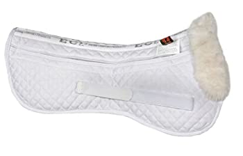 【中古】【輸入品・未使用】ECP Sheepskin Correction Half Saddle Pad, White