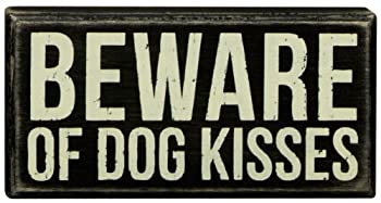 【中古】【輸入品・未使用】Primitives By Kathy Box Sign, 6 by 3-Inch, Dog Kisses [並行輸入品]｜スカイマーケットプラス