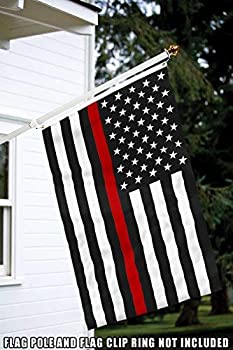 【中古】【輸入品・未使用】Toland Home Garden 3x5 ft Thin Red Line Polyester Flag with Brass Grommets and Double Stitched Reinforced Header [並行輸入品]画像