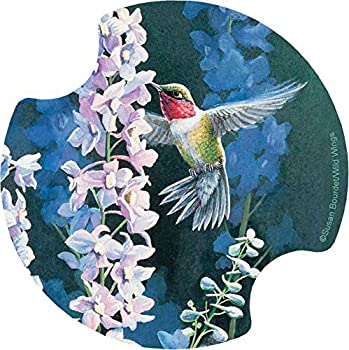 【中古】【輸入品・未使用】Thirstystone Hummer in Delphiniums Car Cup Holder Coaster, 2-Pack by Thirstystone [並行輸入品]