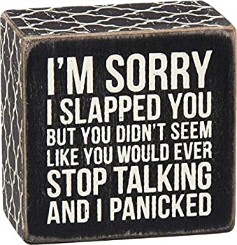 【中古】【輸入品・未使用】Primitives by Kathy Box Sign "I'm Sorry I Slapped You. . ." by Primitives By Kathy [並行輸入品]｜スカイマーケットプラス